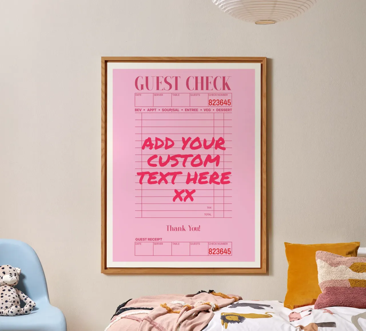 Custom Print, Personalized Gift, Custom Colour, Text, Font alu-dibond by PrintStudio