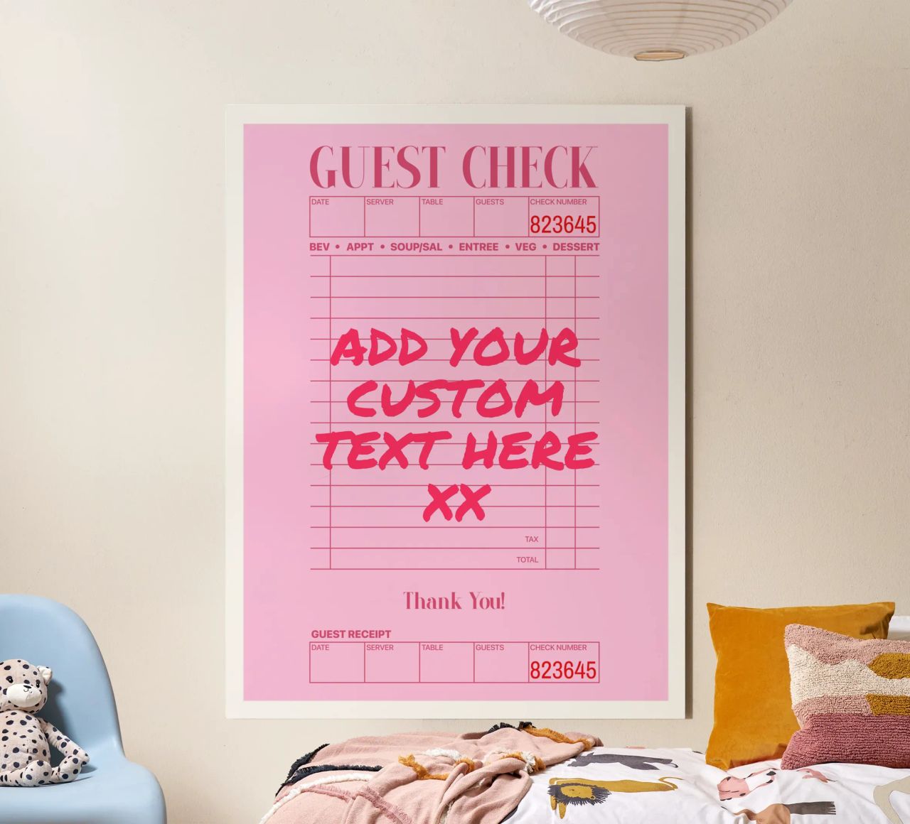 Custom Print, Personalized Gift, Custom Colour, Text, Font alu-dibond by PrintStudio