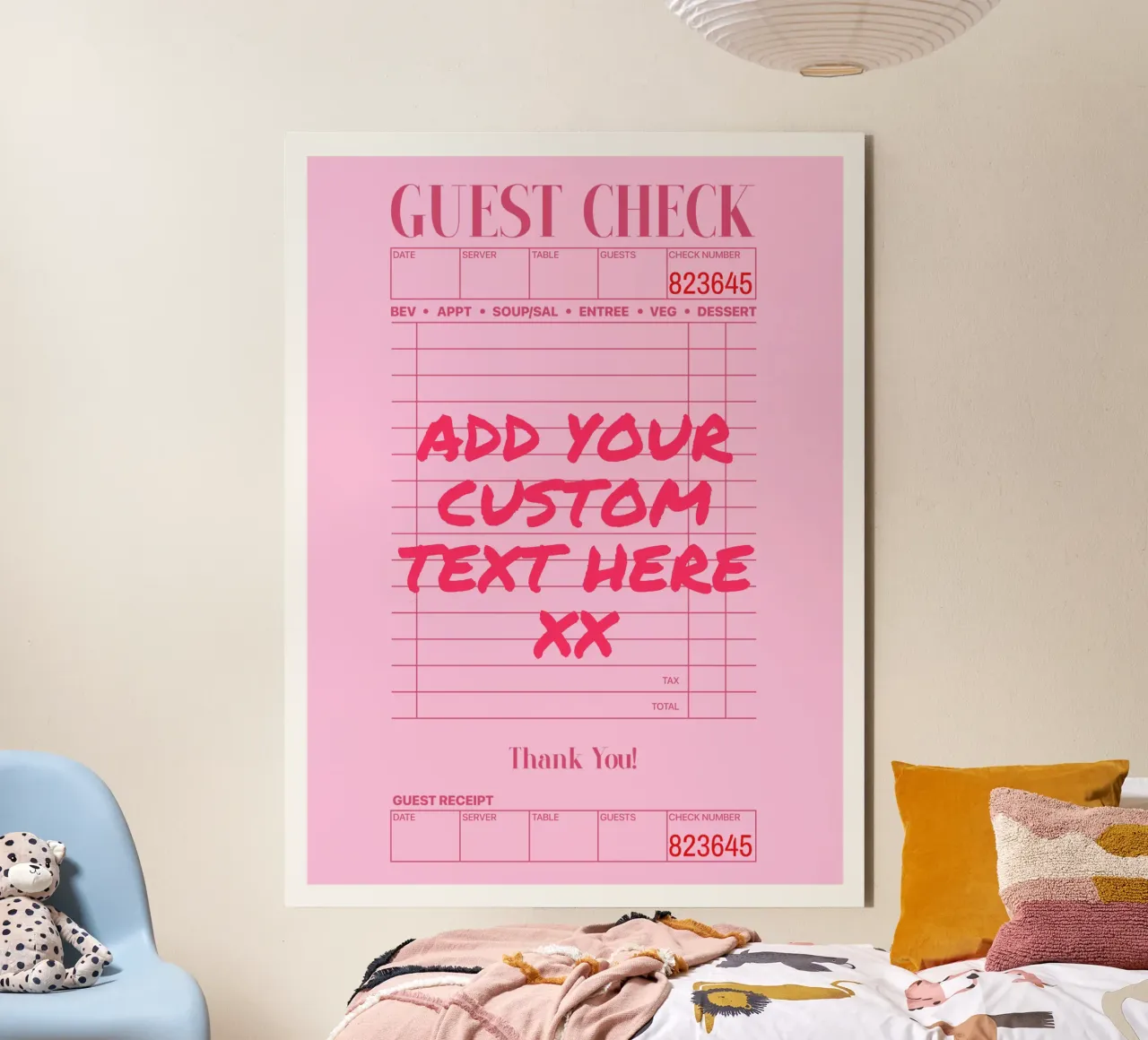 Custom Print, Personalized Gift, Custom Colour, Text, Font alu-dibond by PrintStudio