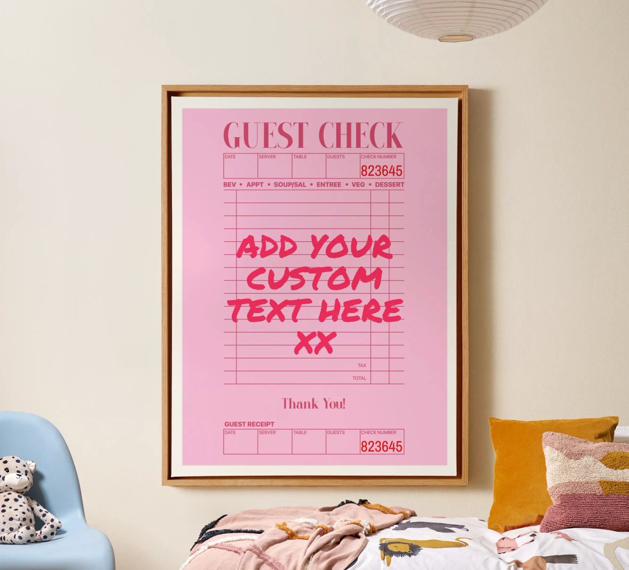 Custom Print, Personalized Gift, Custom Colour, Text, Font canvas by PrintStudio