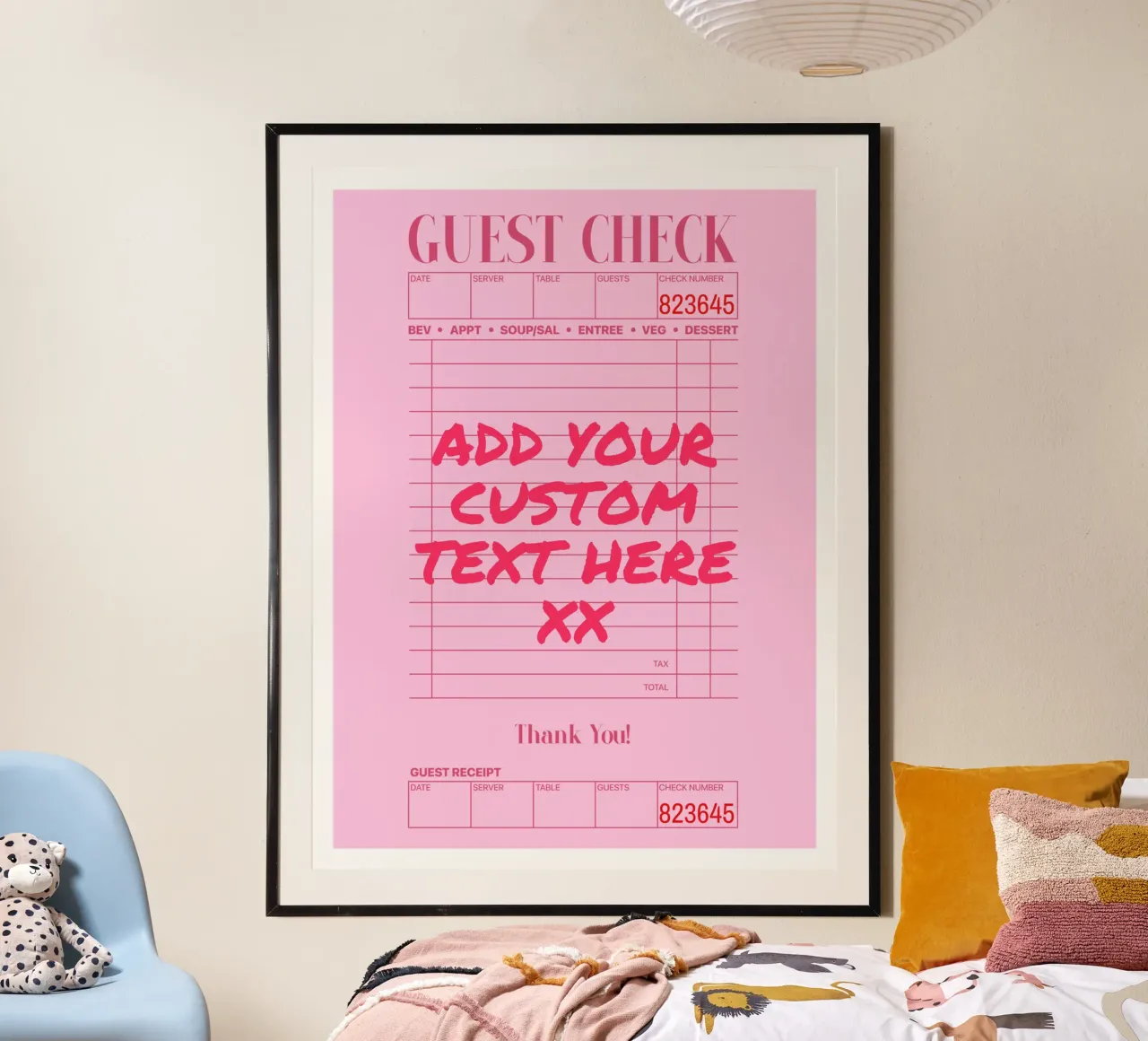 Custom Print, Personalized Gift, Custom Colour, Text, Font hahnemühle by PrintStudio