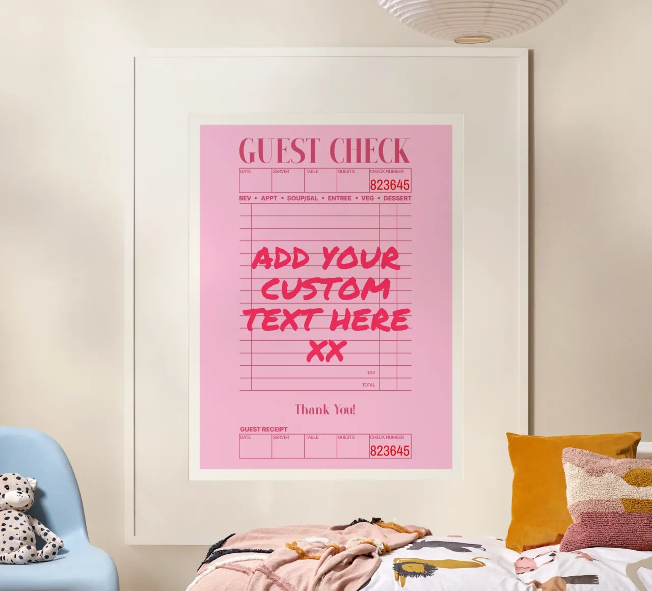 Custom Print, Personalized Gift, Custom Colour, Text, Font hahnemühle by PrintStudio