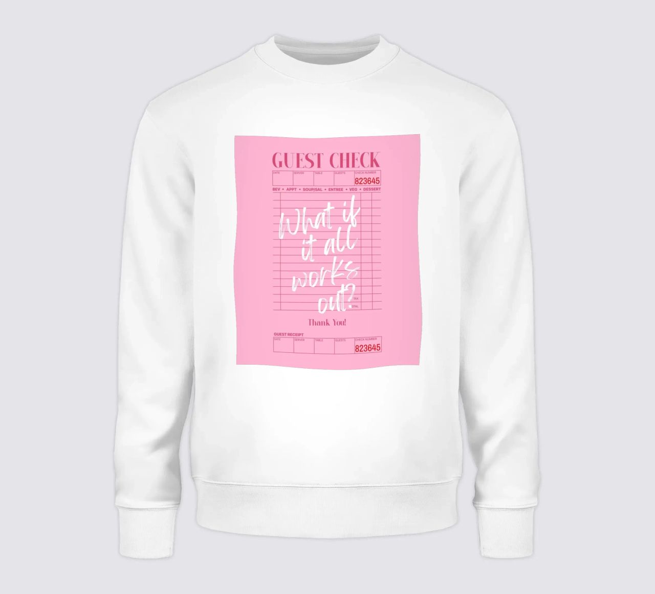 E se tutto funzionasse? Controllo ospiti Poster rosa moderno felpa da PrintStudio
