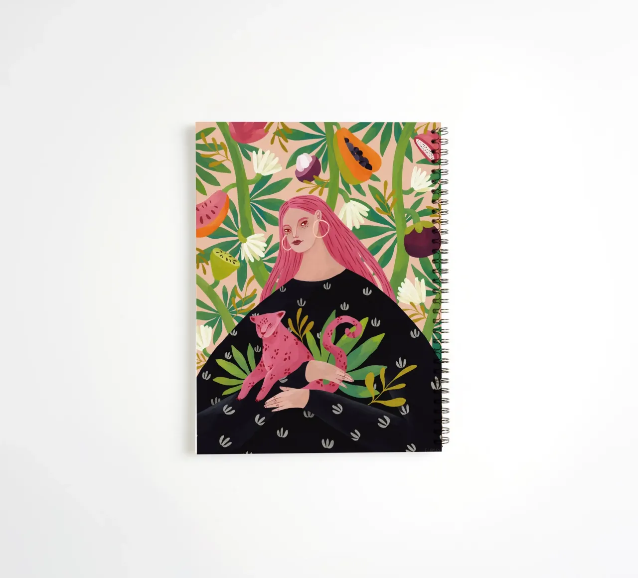 Flaming Garden - Tropical Lady notitieboek met spiraal van The Artcircle