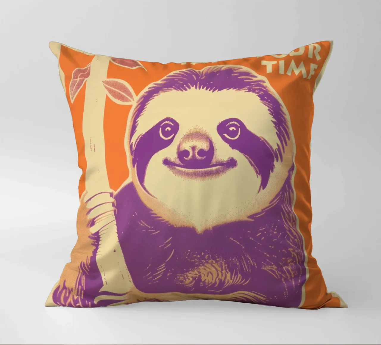 Take your time | Motivation to be lazy decorative cushion by Autofocus