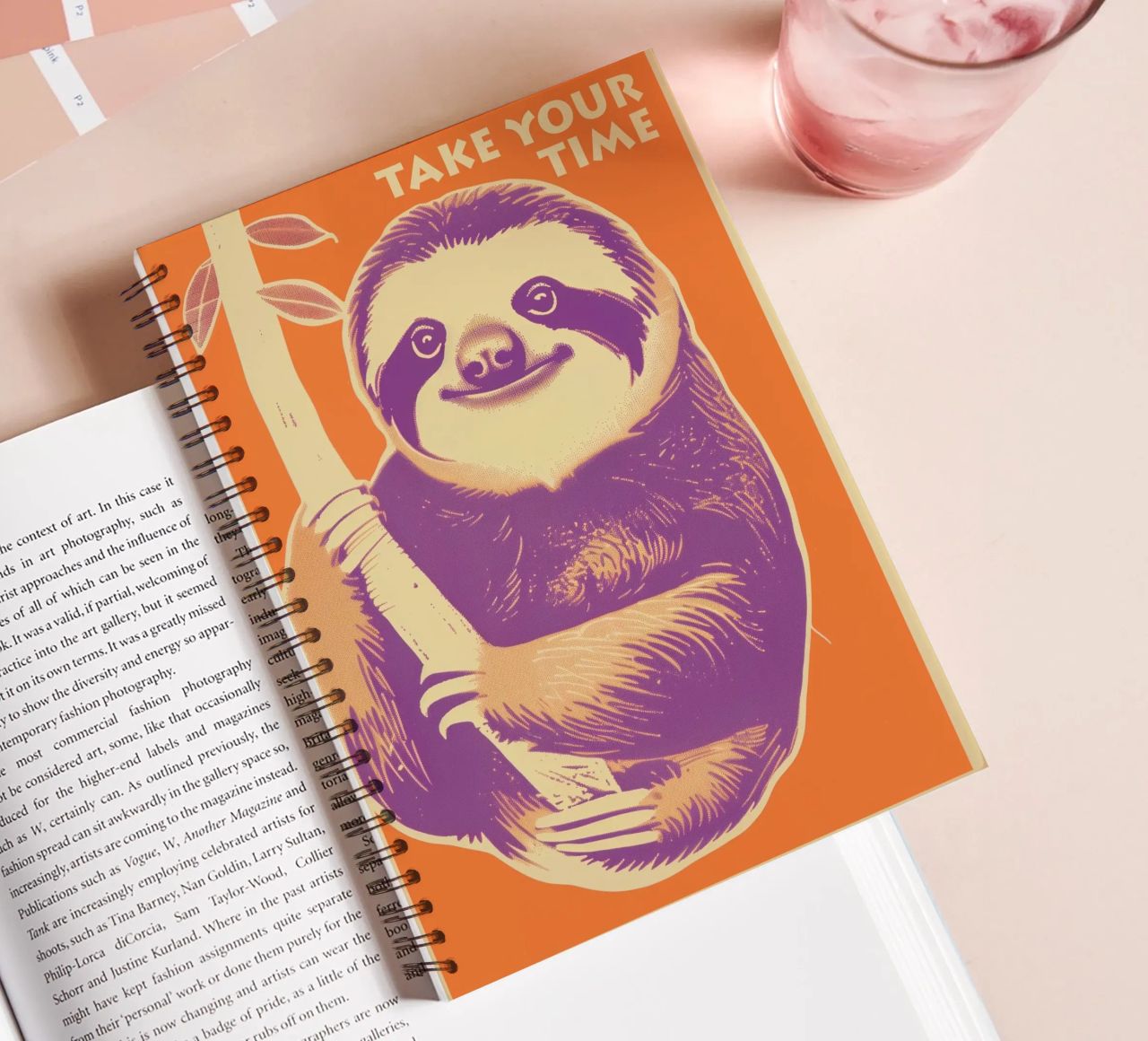 Take your time | Motivation to be lazy spiral notebook by Autofocus