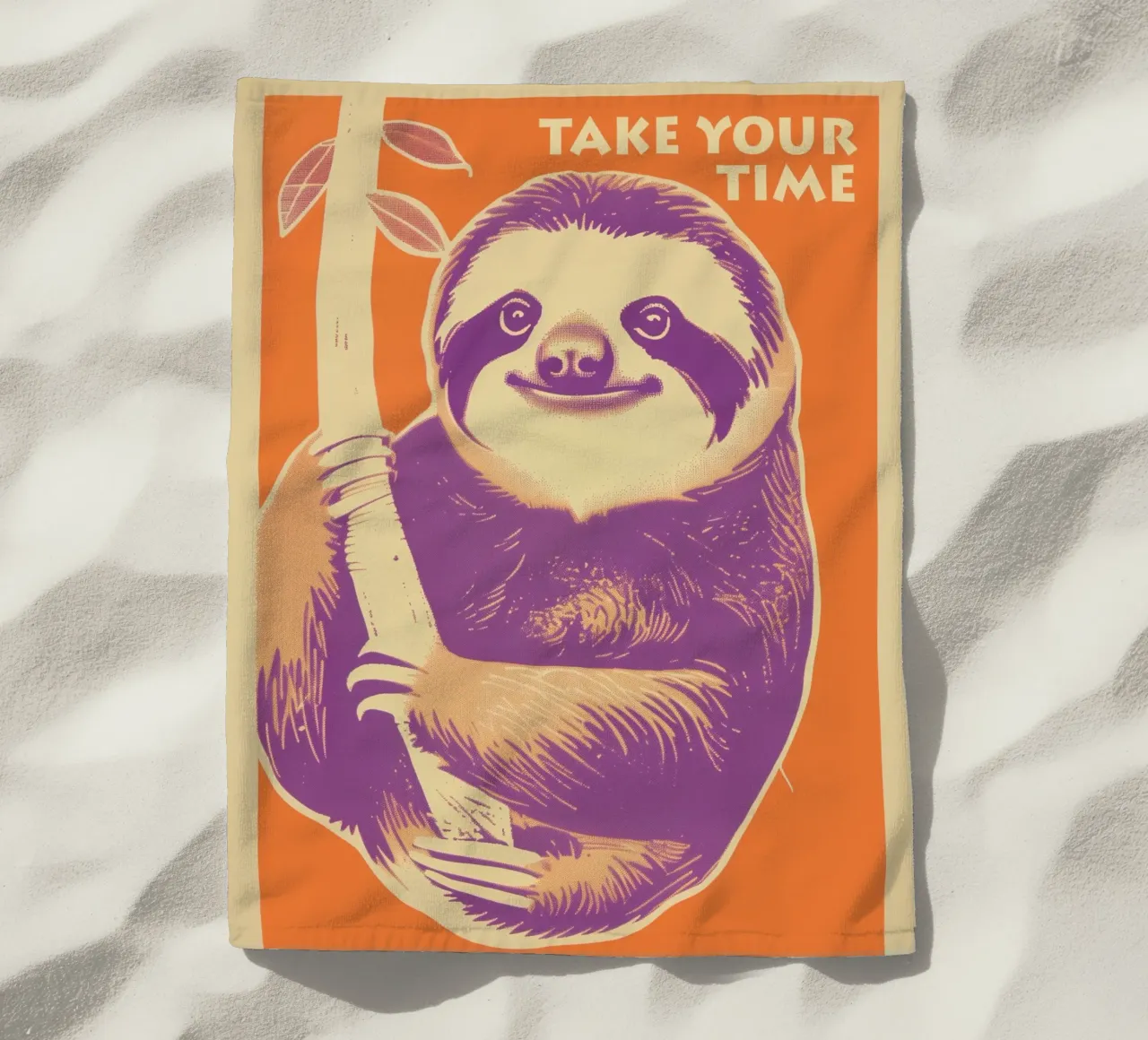 Take your time | Motivation to be lazy beach towel by Autofocus