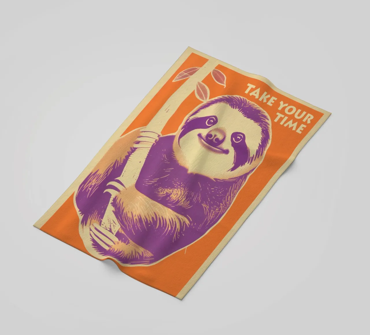 Take your time | Motivation to be lazy beach towel by Autofocus