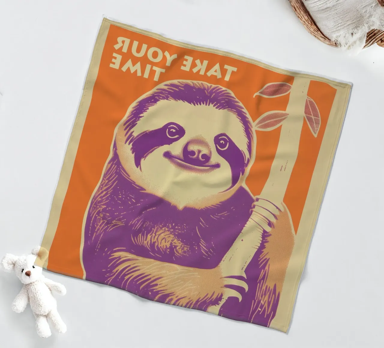 Take your time | Motivation to be lazy fleece blanket by Autofocus