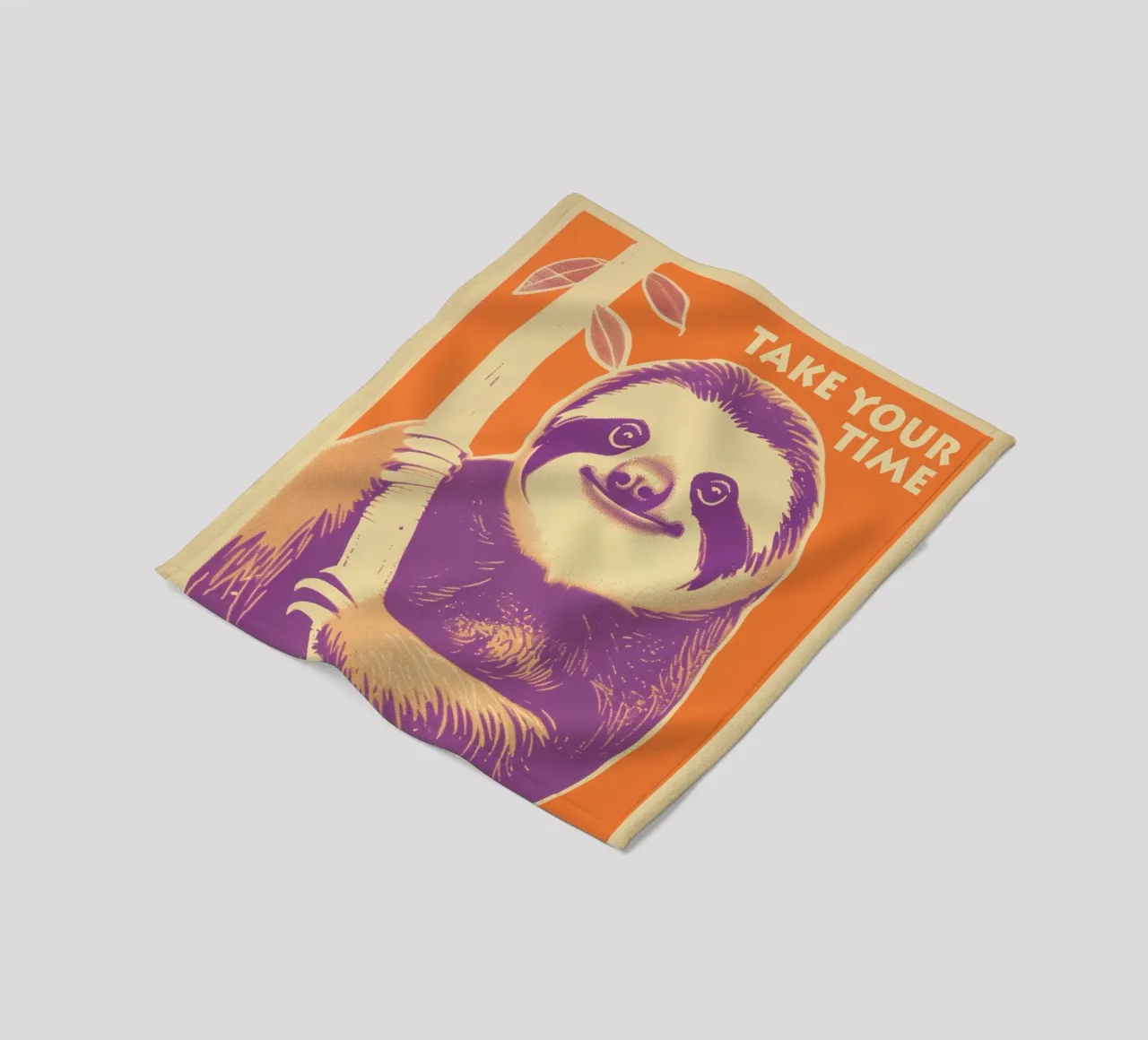 Take your time | Motivation to be lazy fleece blanket by Autofocus