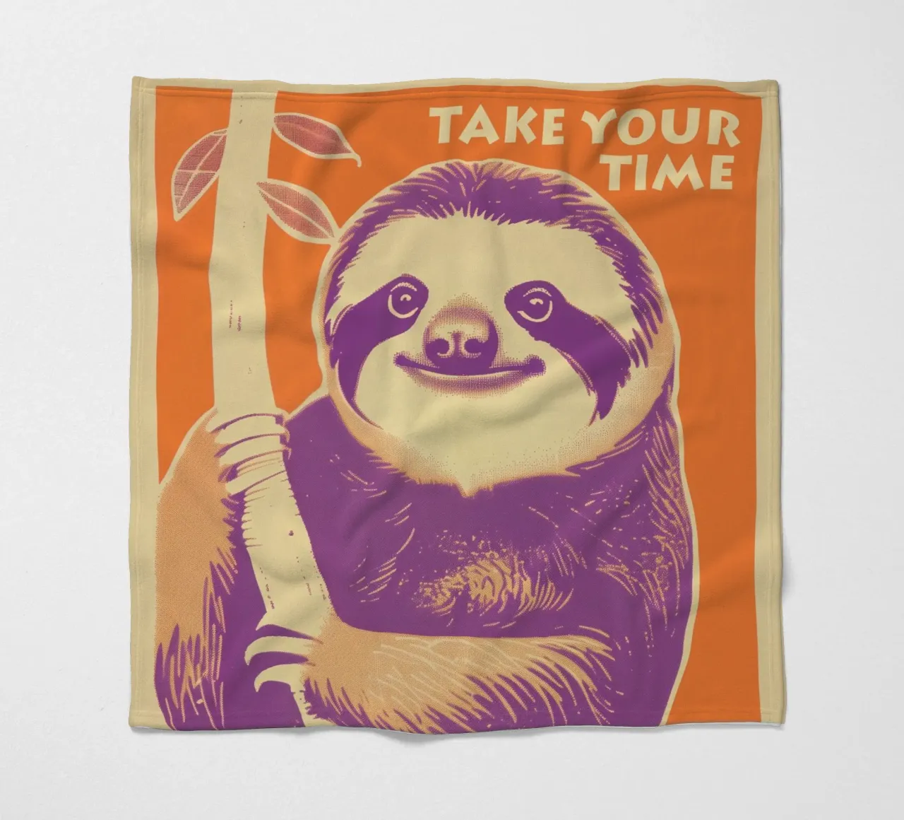 Take your time | Motivation to be lazy fleece blanket by Autofocus