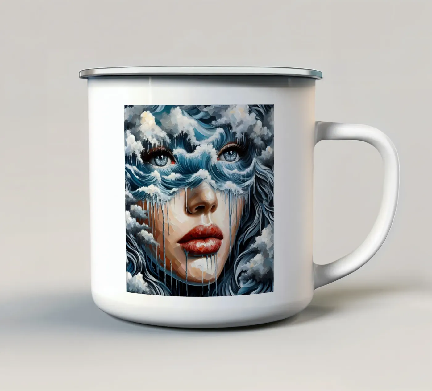 Catch A Wave enamel mug by ARTOMATIC