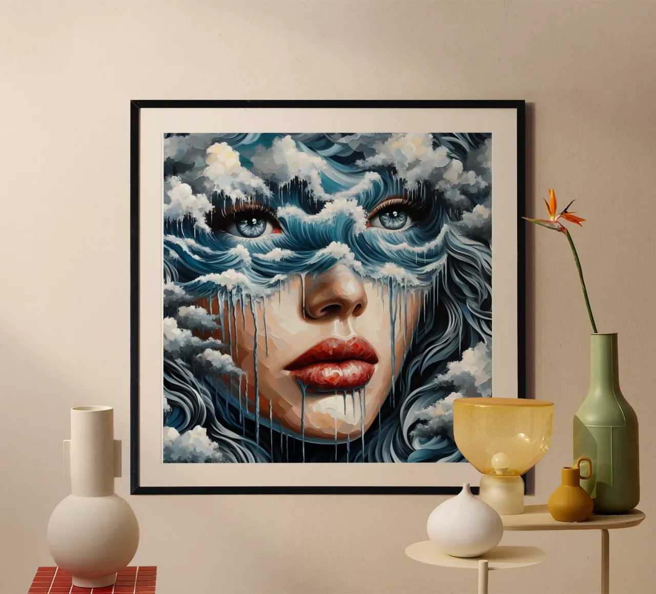 Een golf vangen poster van ARTOMATIC