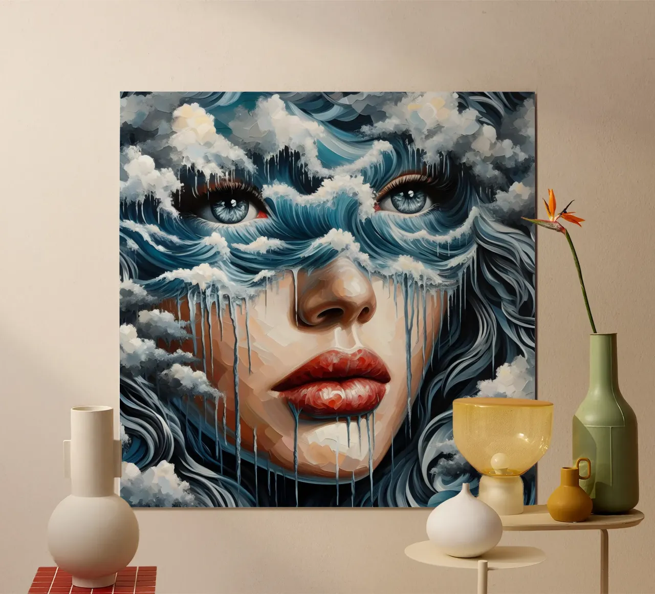 Een golf vangen poster van ARTOMATIC