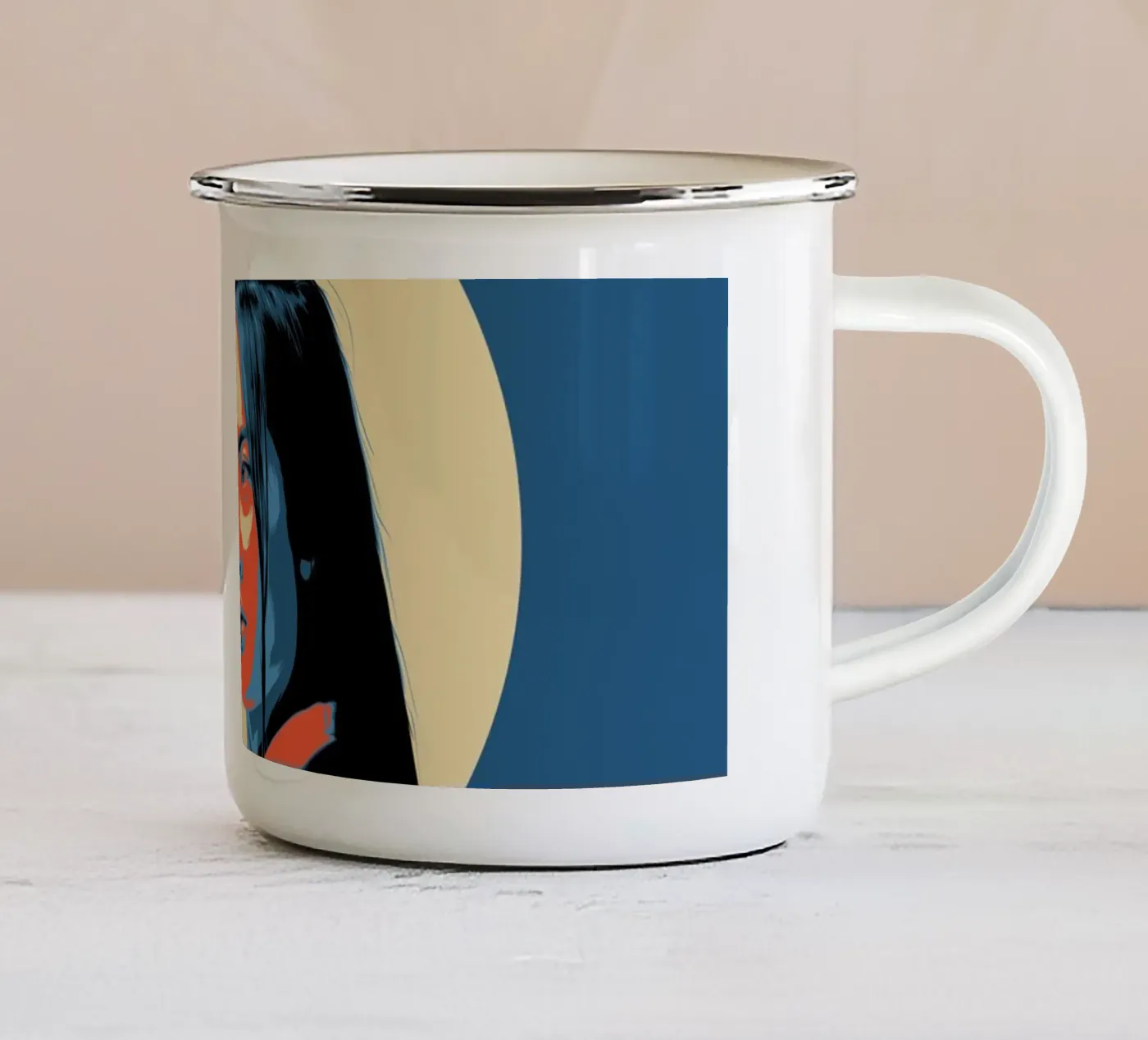 CHUNIN enamel mug by Cranio Dsgn