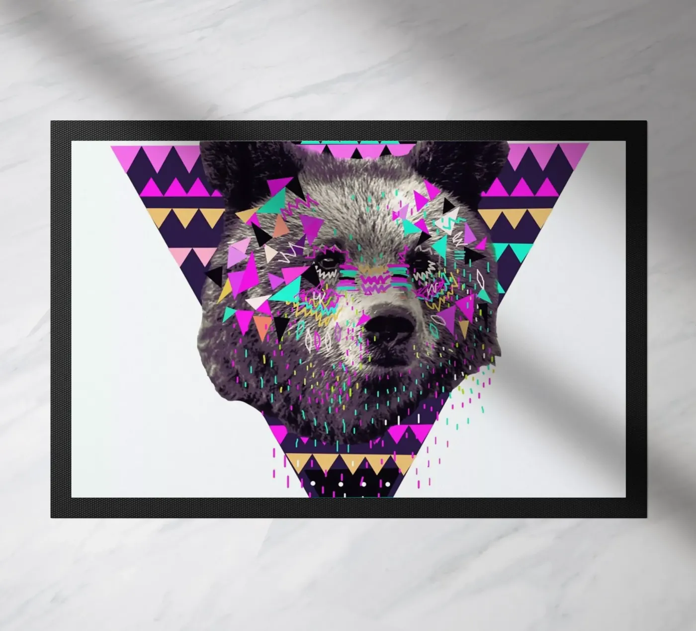 Piniata Bear doormat by Kris Tate