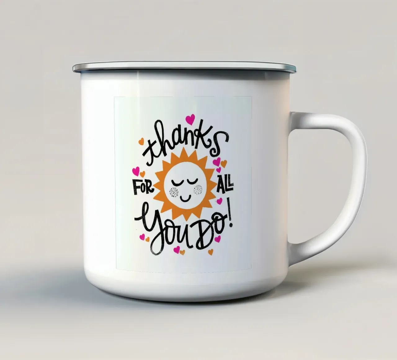 Thanks For All tazza in smalto da Matthew Taylor Wilson