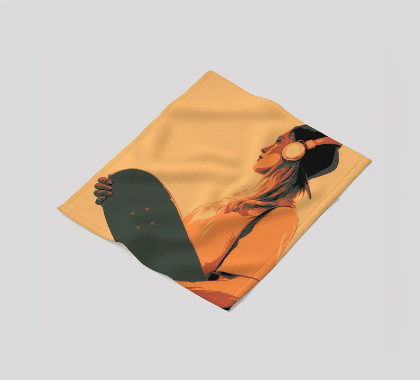 SUNSET SKATER fleece blanket by Cranio Dsgn