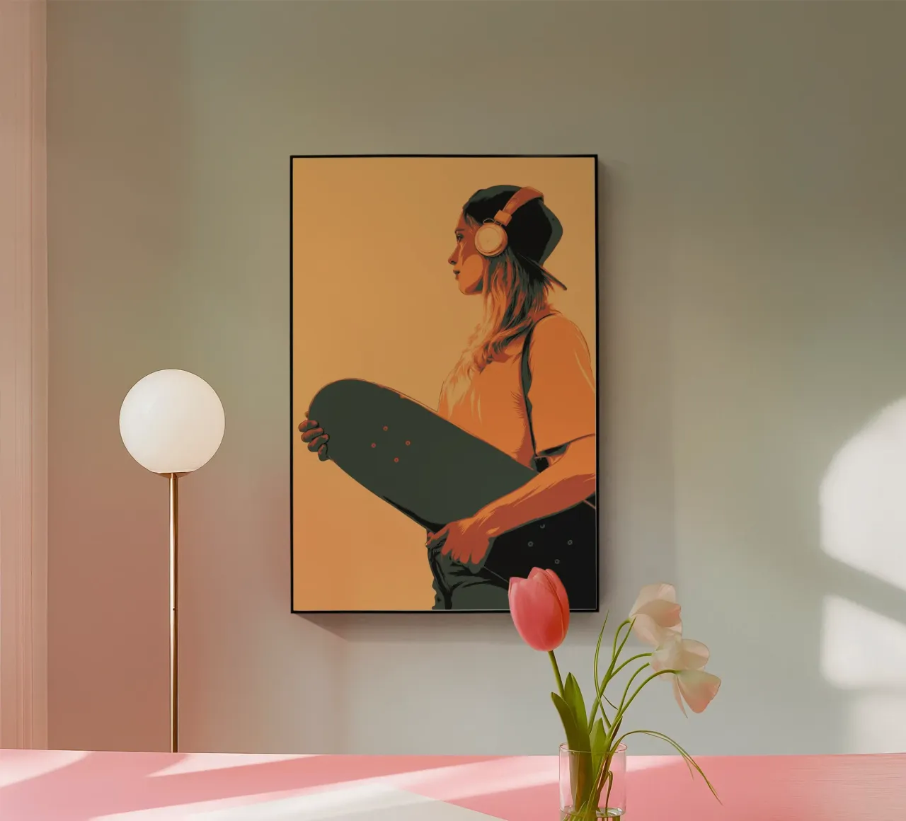 SUNSET SKATER acrylic glass by Cranio Dsgn