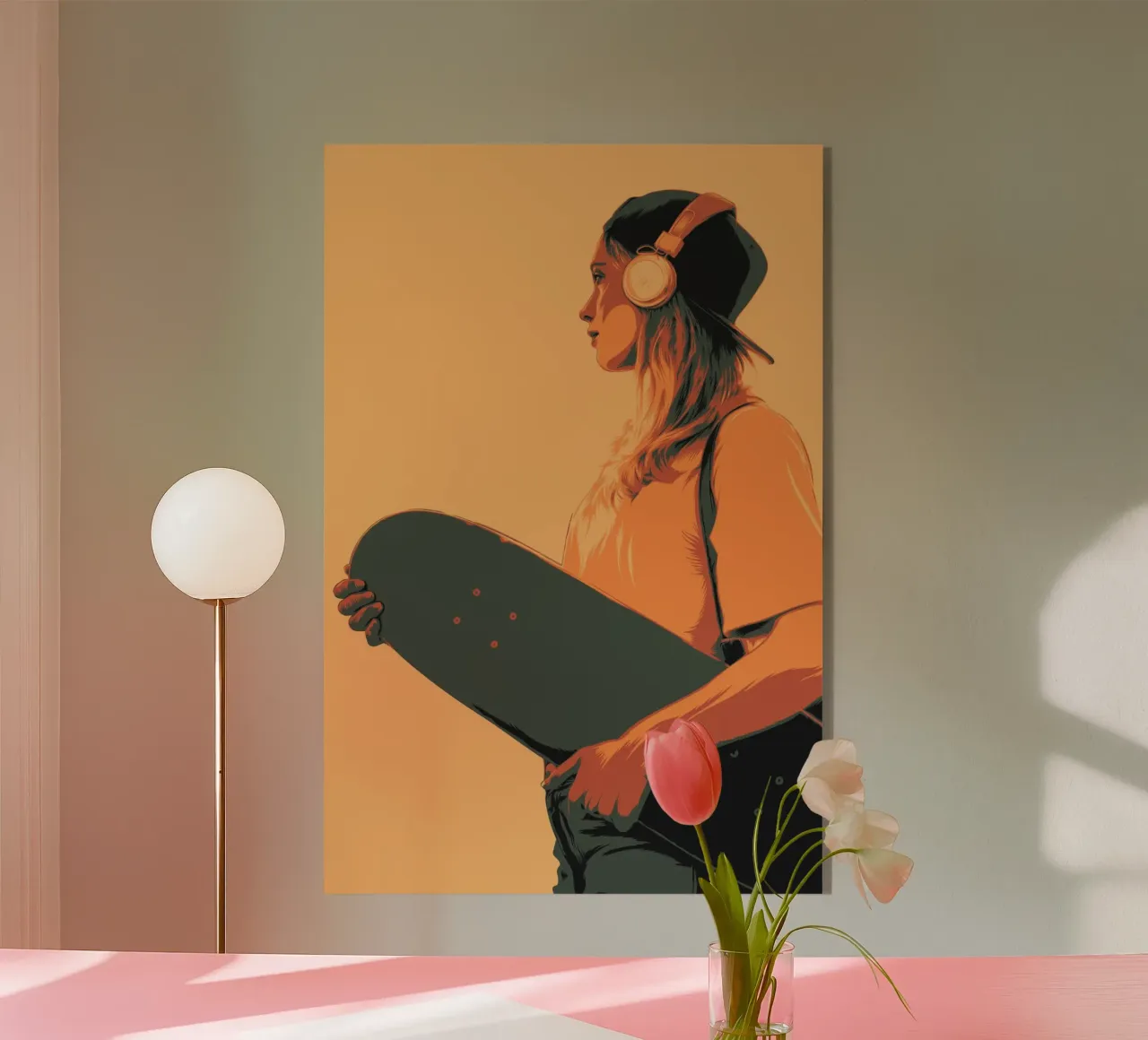 SUNSET SKATER acrylic glass by Cranio Dsgn