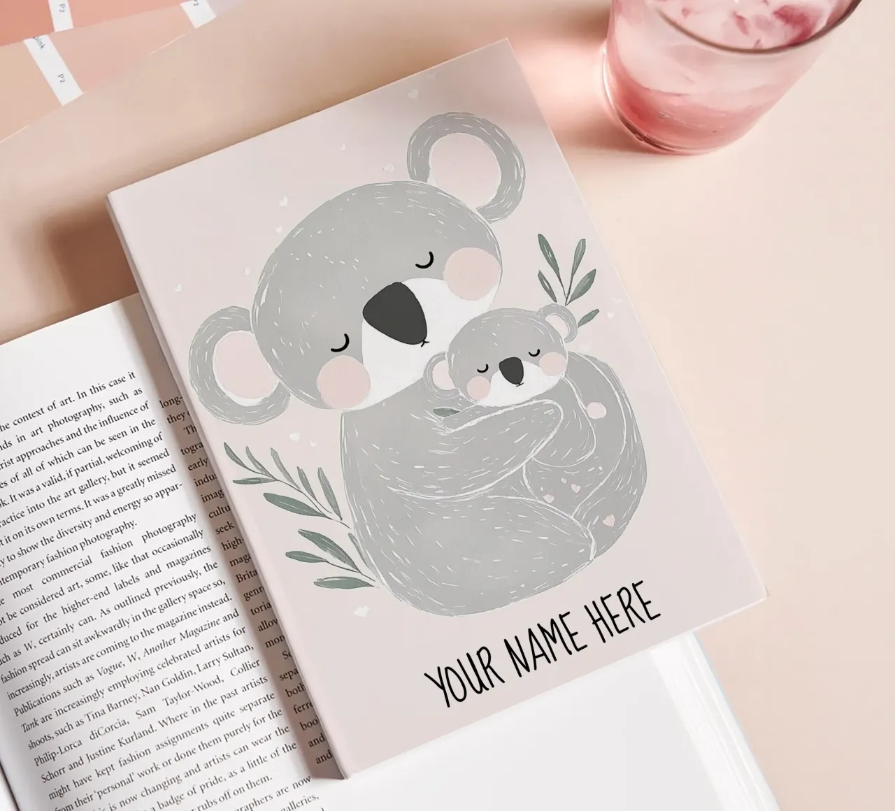 Custom Print Koala's, gepersonaliseerd cadeau voor haar, kinderkamer kunst notitieboek van Little Lola