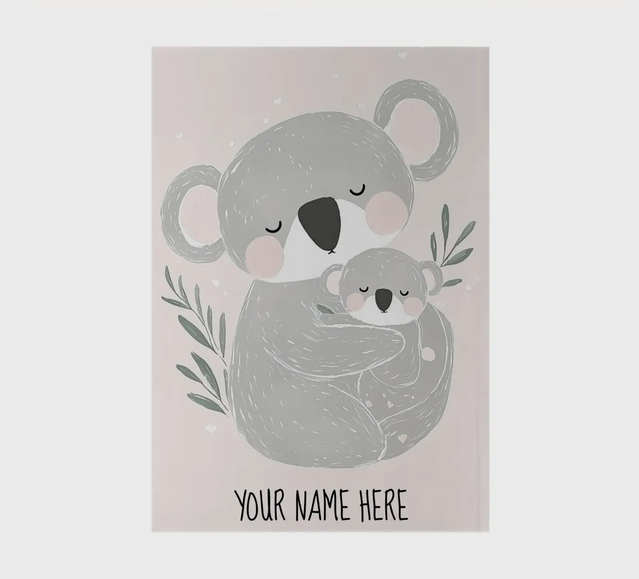 Custom Print Koala's, gepersonaliseerd cadeau voor haar, kinderkamer kunst notitieboek van Little Lola