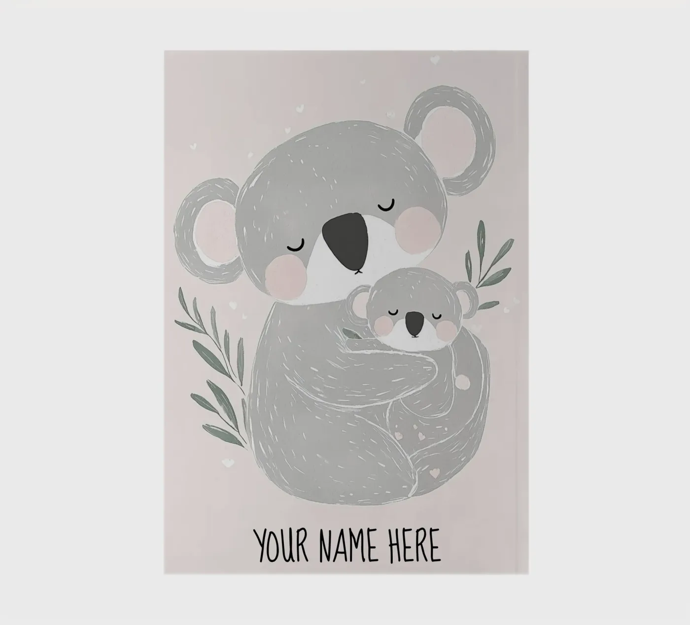 Stampa personalizzata Koala, regalo personalizzato per lei, arte per la cameretta quaderno da Little Lola