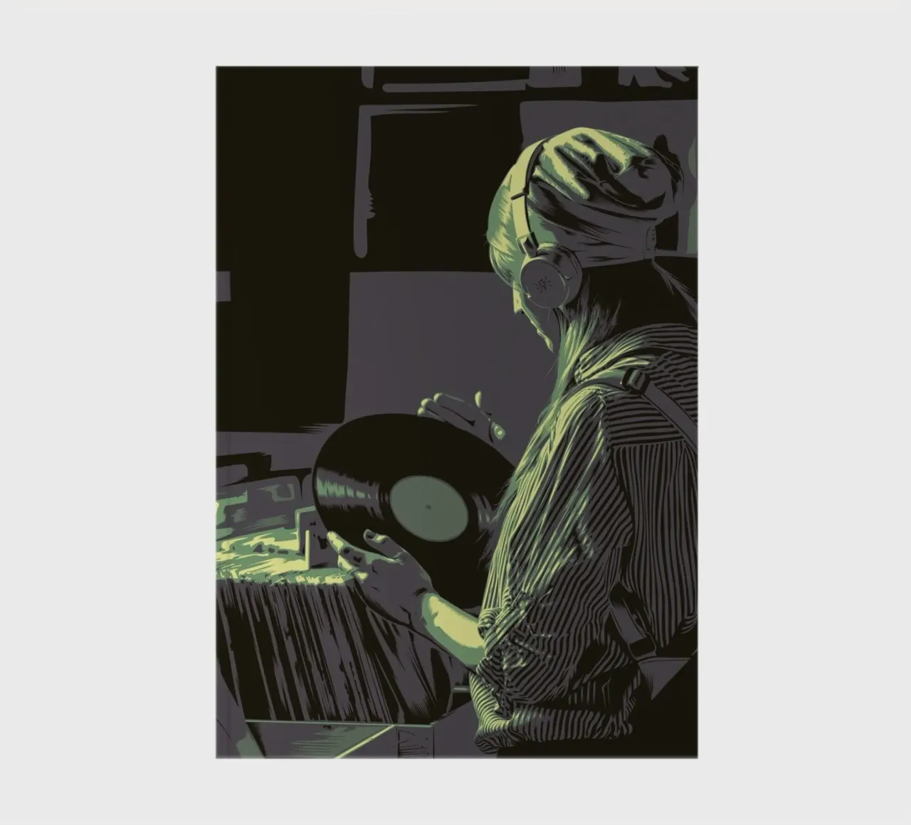 VINYLLADEN-LIEBHABER Notizbuch von Cranio Dsgn