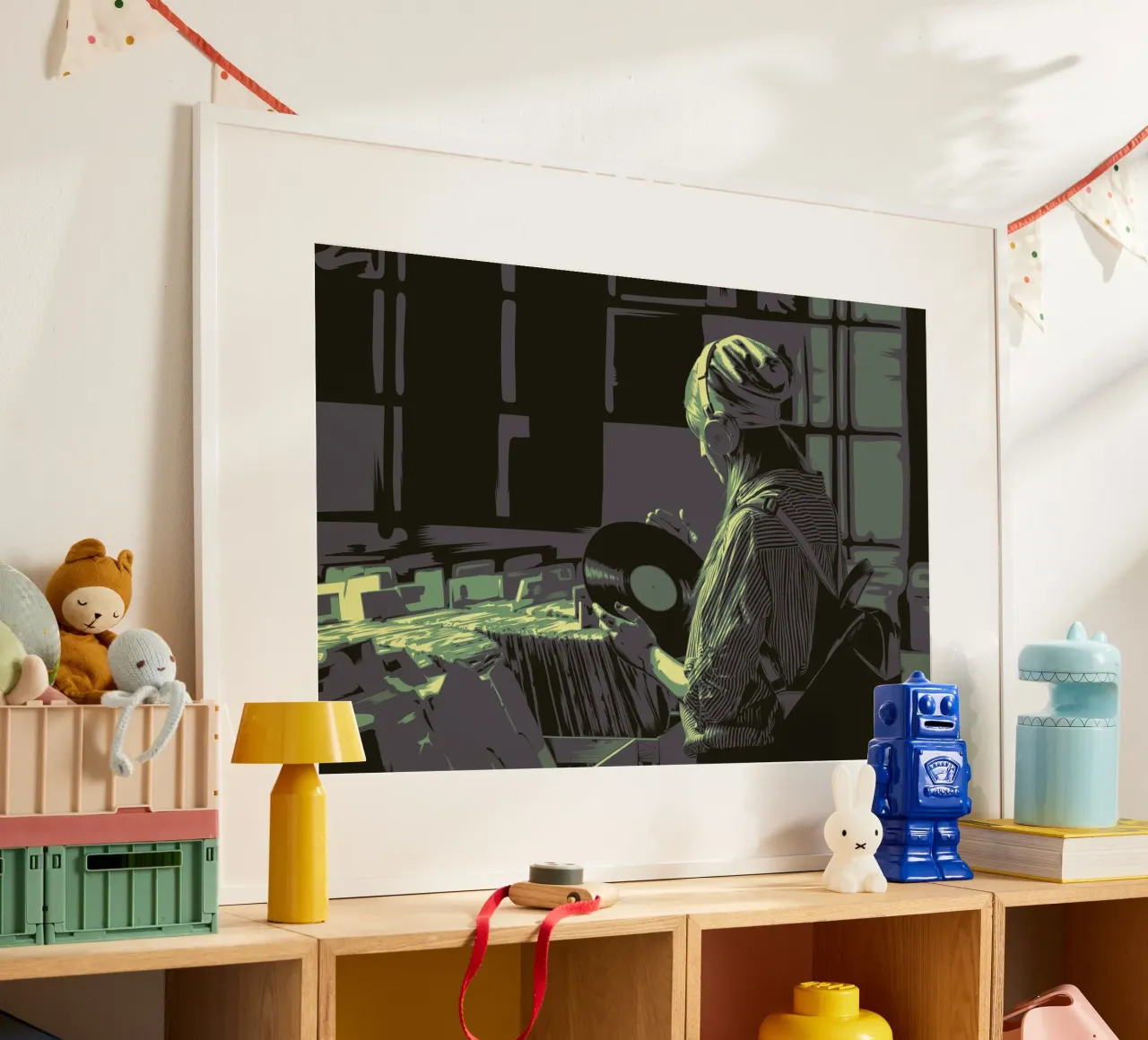 VINYL STORE LOVER poster with plastic frame by Cranio Dsgn