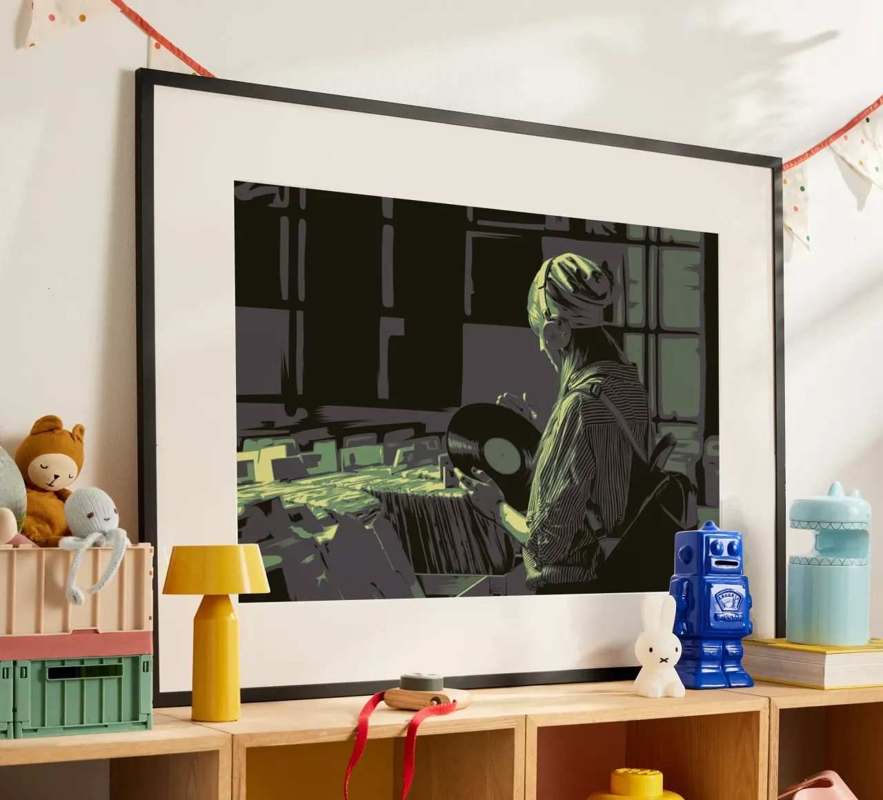VINYL STORE LOVER poster with plastic frame by Cranio Dsgn