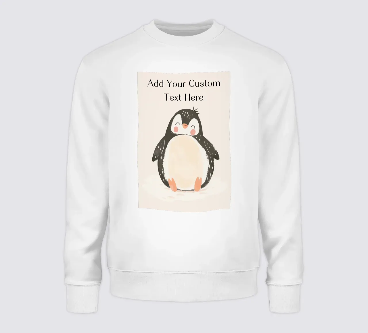Custom Quote For Kids Nursery, Personalization Cute Penguin sweatshirt by Little Lola
