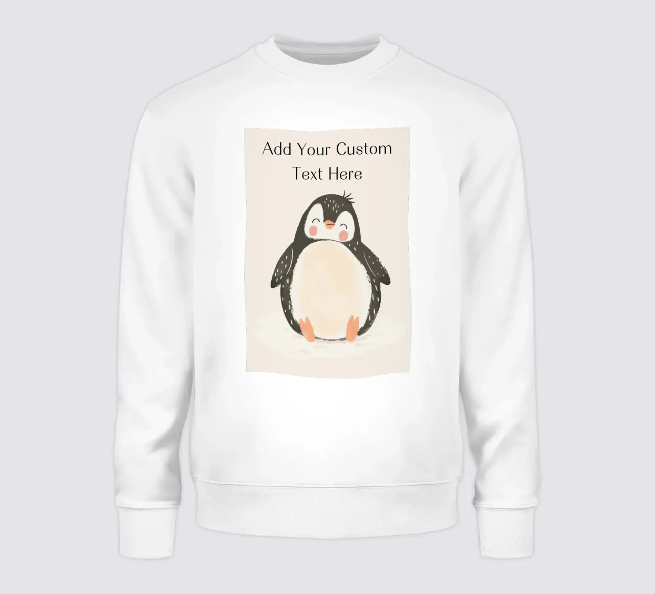 Custom Quote For Kids Nursery, Personalization Cute Penguin sweatshirt by Little Lola