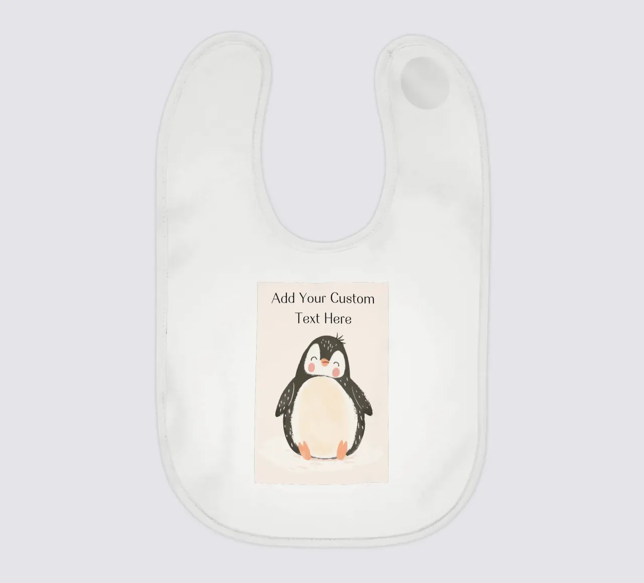 Custom Quote For Kids Nursery, Personalization Cute Penguin baby bib by Little Lola