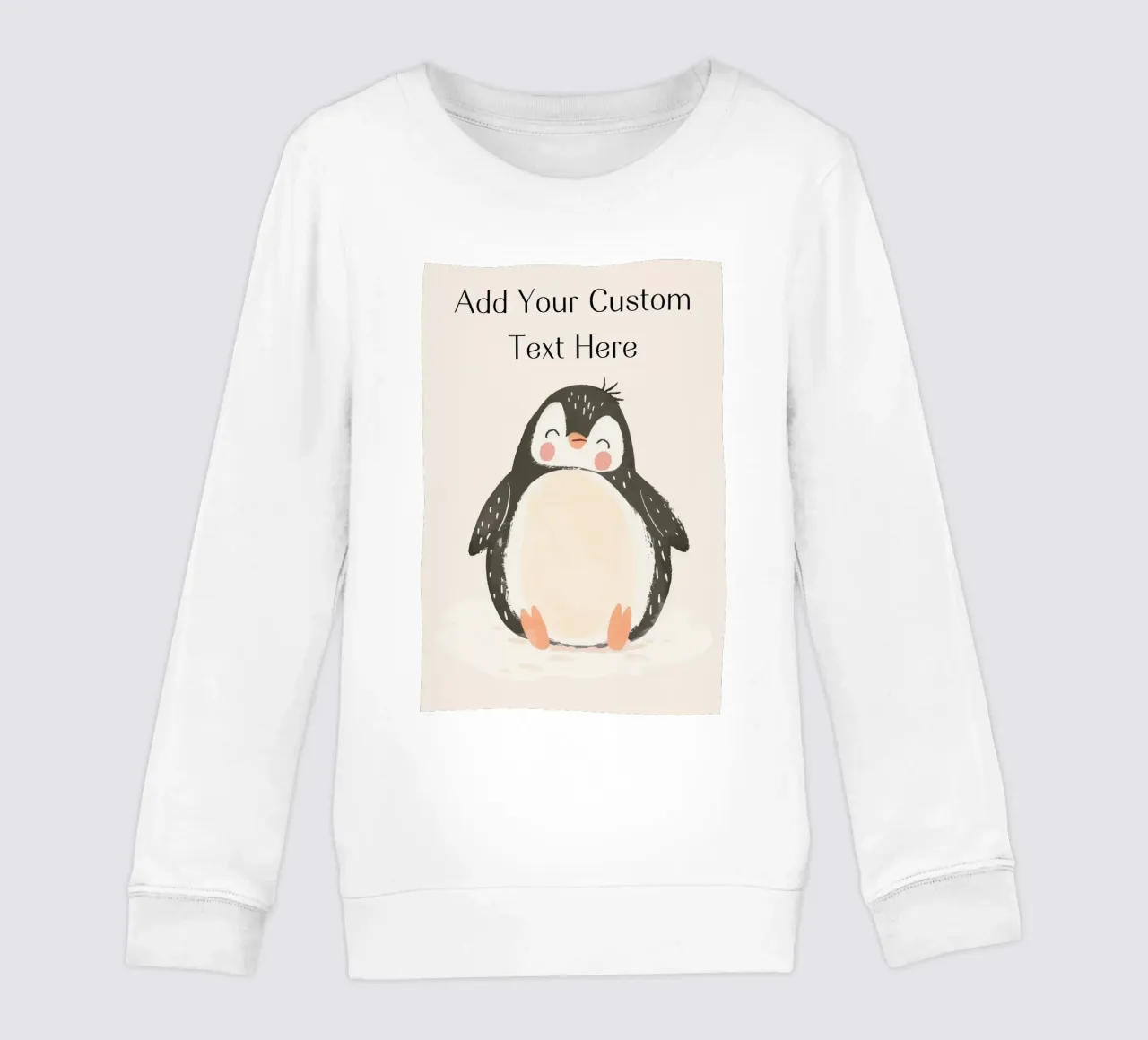 Custom Quote For Kids Nursery, Personalization Cute Penguin kids sweatshirt by Little Lola