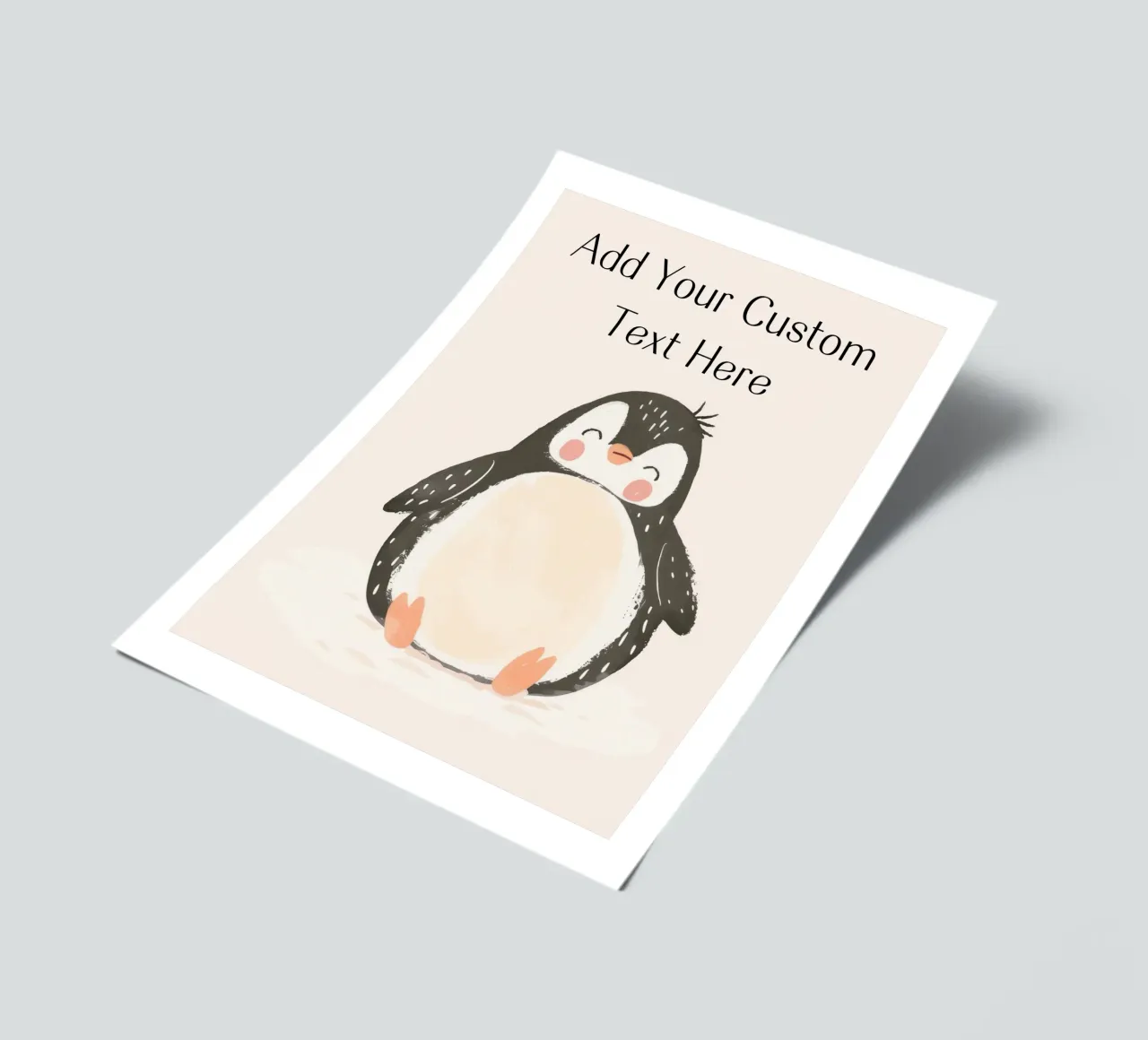 Custom Quote For Kids Nursery, Personalization Cute Penguin sticker sheet by Little Lola