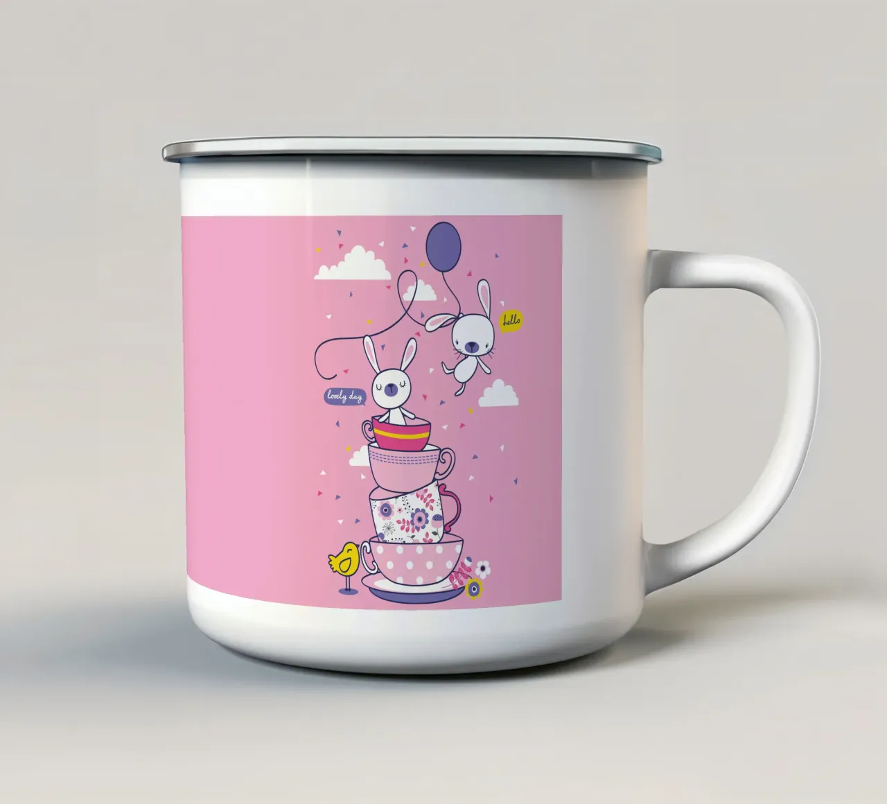 Amici del Tea Party tazza in smalto da ComfyCouture