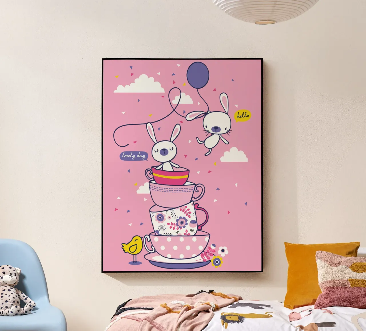 Tea Party Pals acrylic glass by ComfyCouture