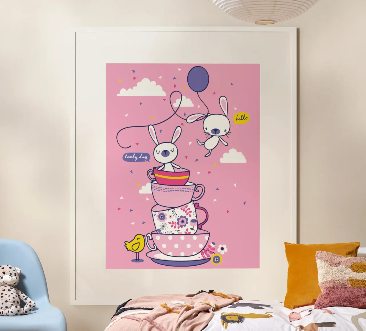Amici del Tea Party poster con telaio in plastica da ComfyCouture