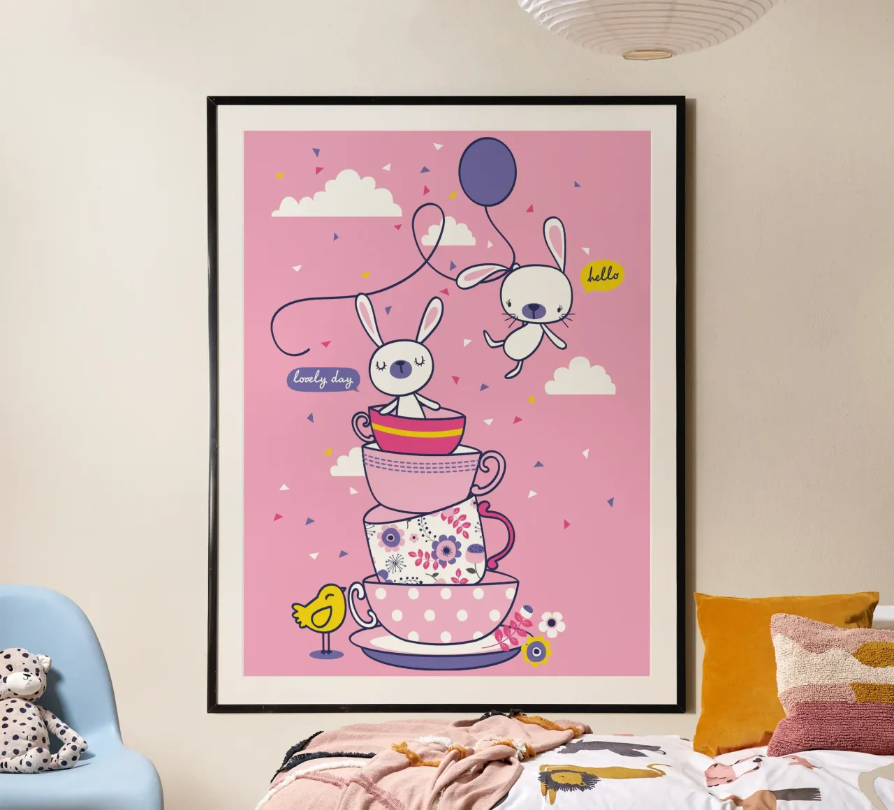 Amici del Tea Party poster con telaio in plastica da ComfyCouture