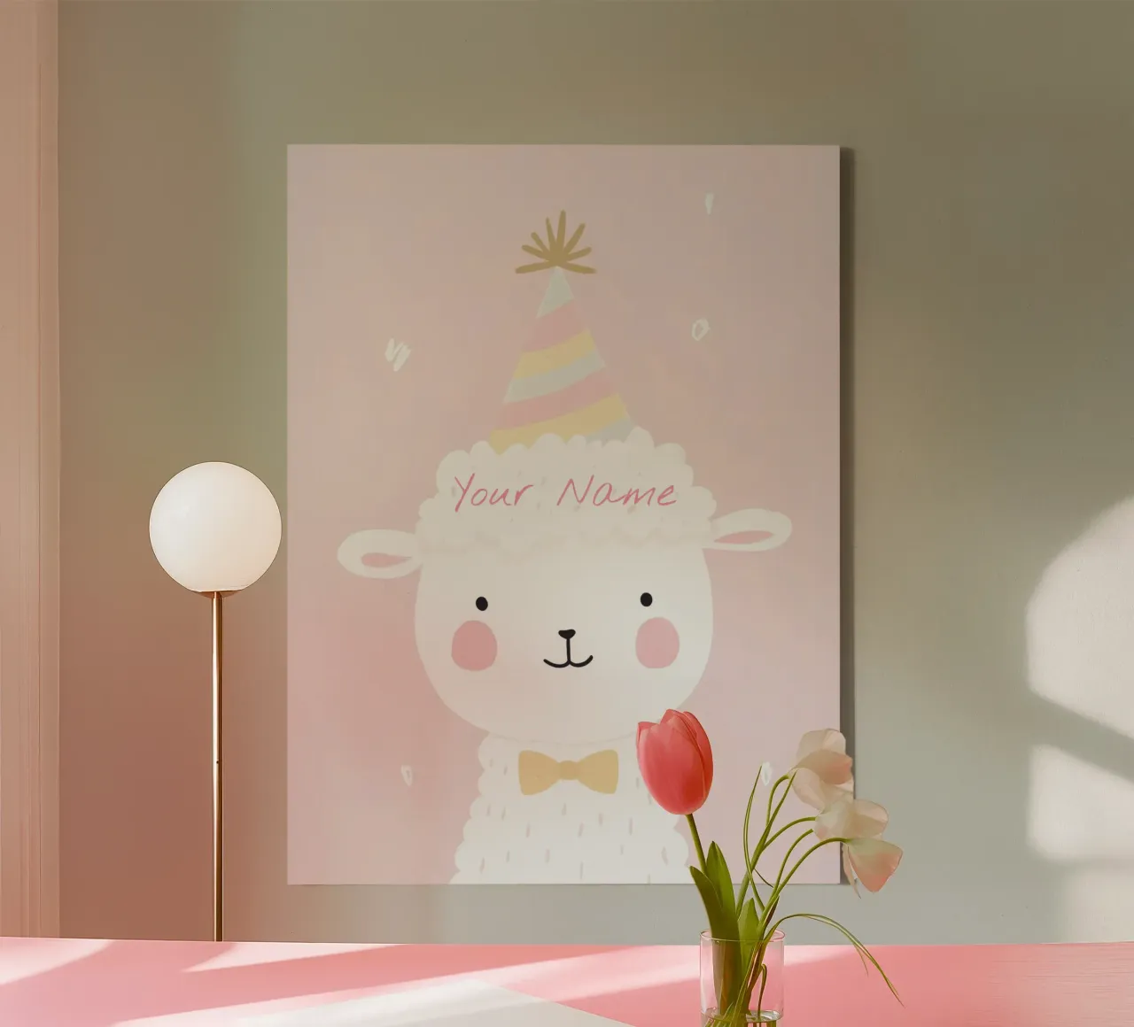 Stampa di compleanno personalizzata per bambini, aggiungi il tuo nome Regalo da festeggiare tela con Cornice a cassetta da Little Lola