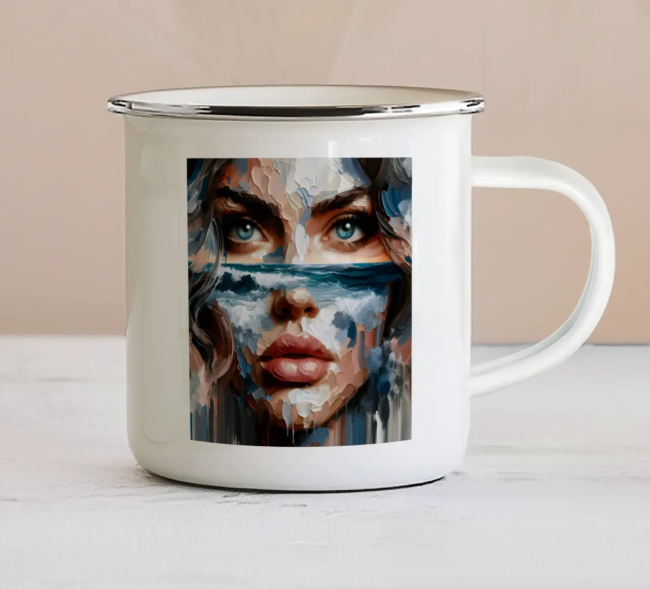 SULL'ORIZZONTE tazza in smalto da ARTOMATIC