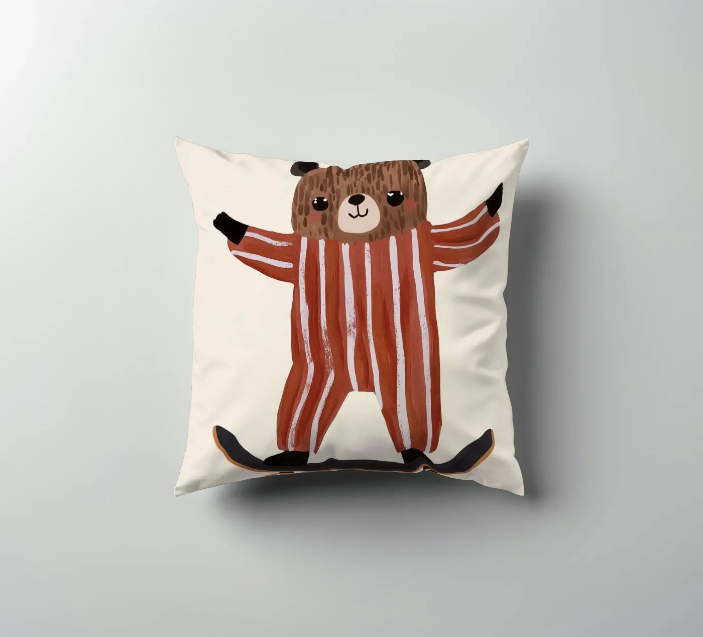 Custom Bear Skateboarding Druck, Personalisierter Druck für Kinder Kissen von Little Lola
