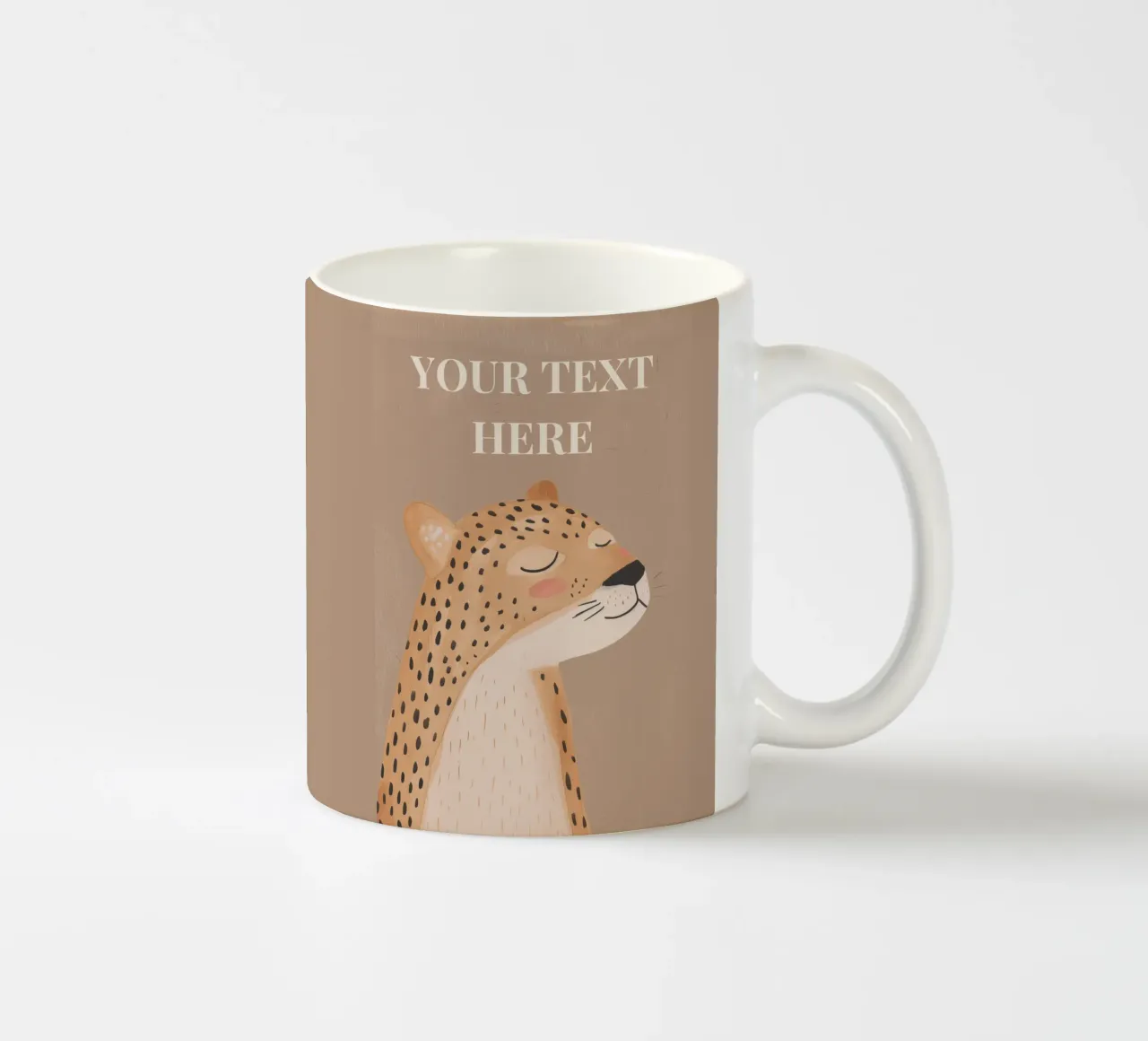 Cheetah Custom Wall Art, Gepersonaliseerd geschenk, aangepaste kunst keramische mok van Little Lola