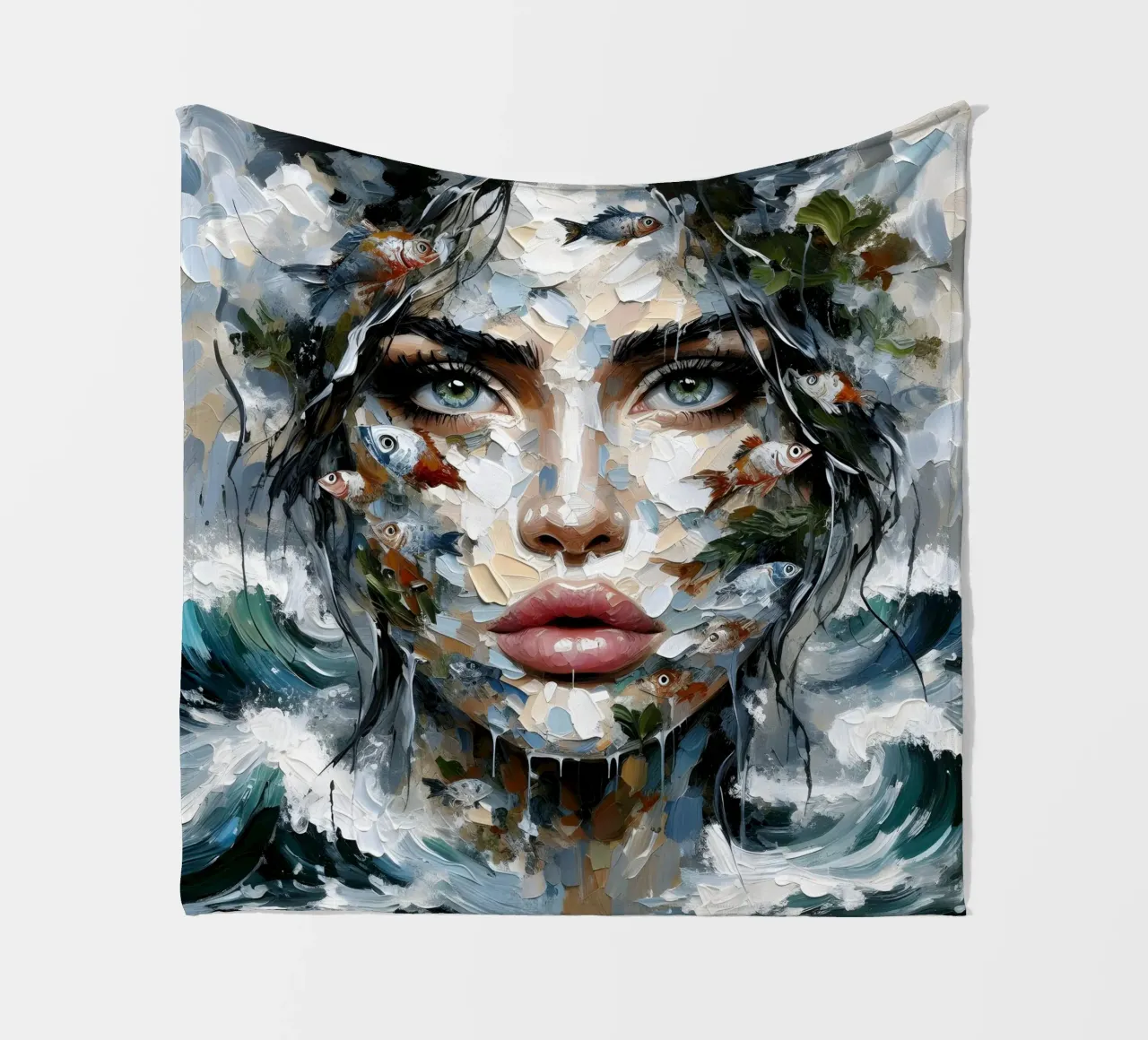Fish Tale fleece blanket by ARTOMATIC