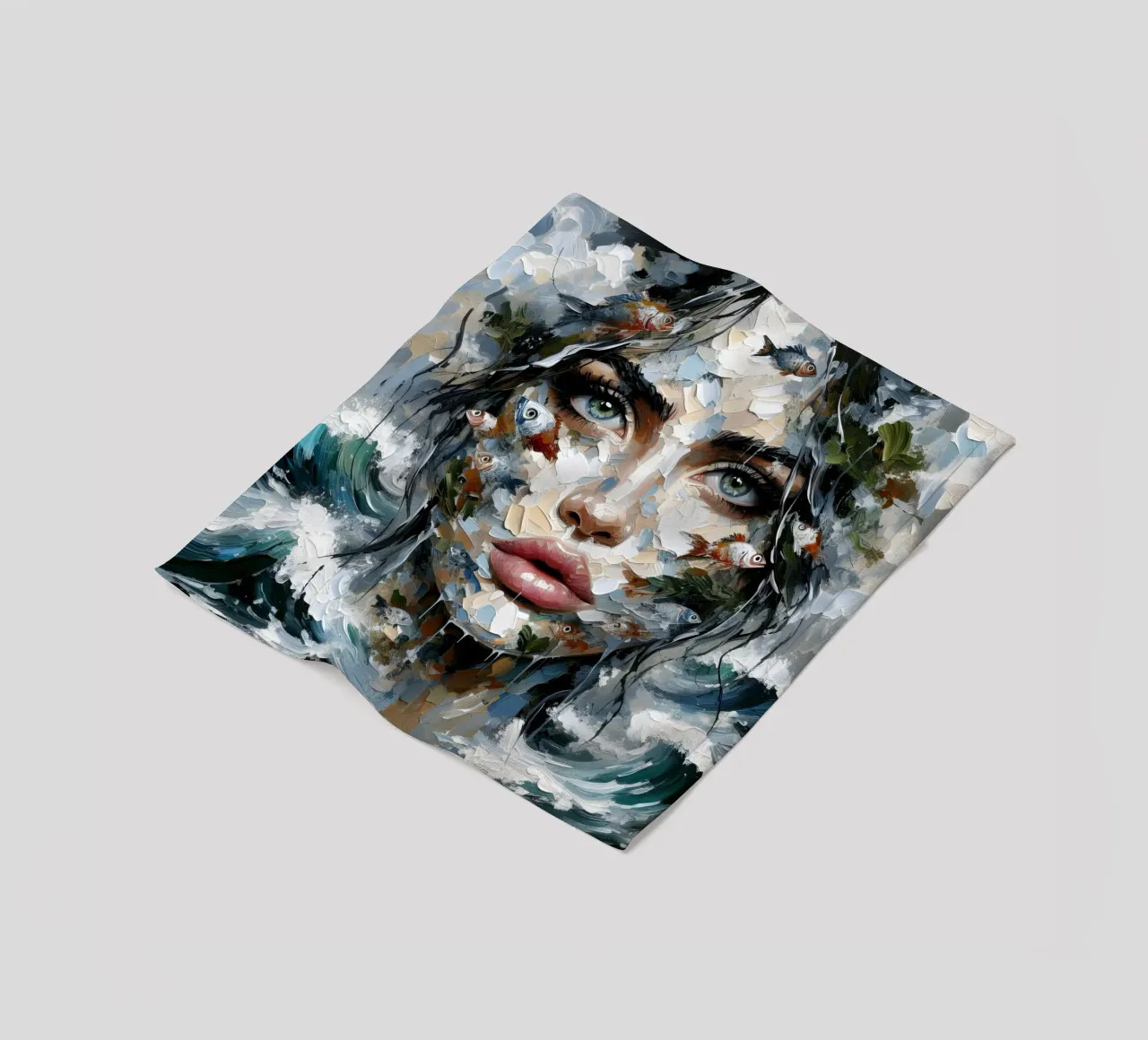 Fish Tale fleece blanket by ARTOMATIC