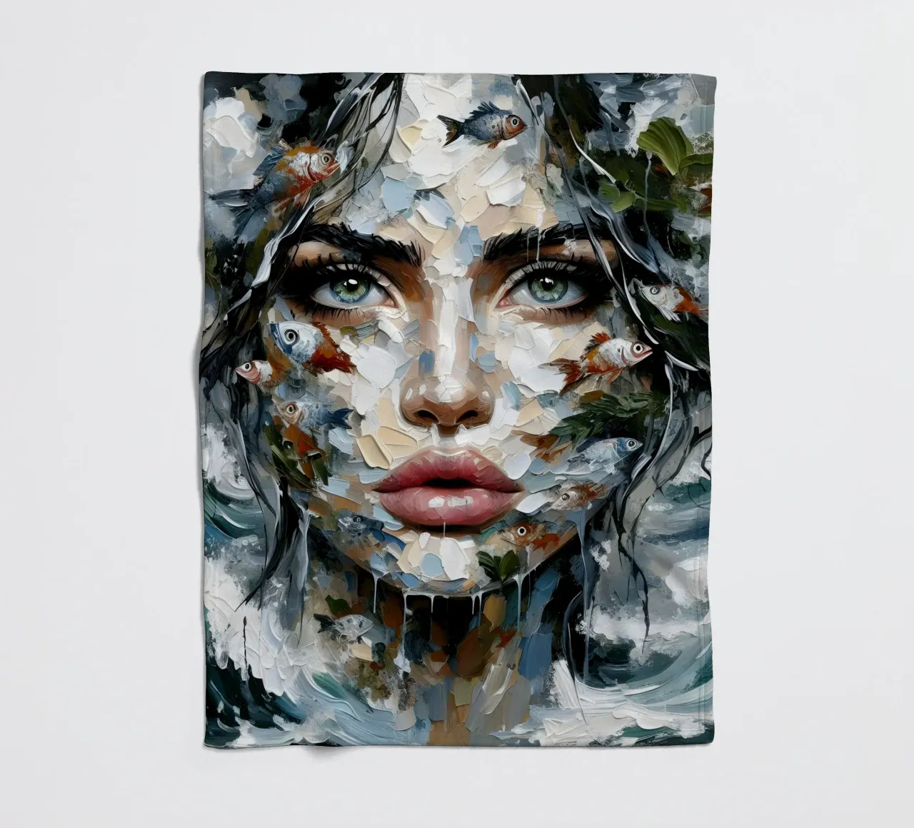 Fish Tale fleece blanket by ARTOMATIC