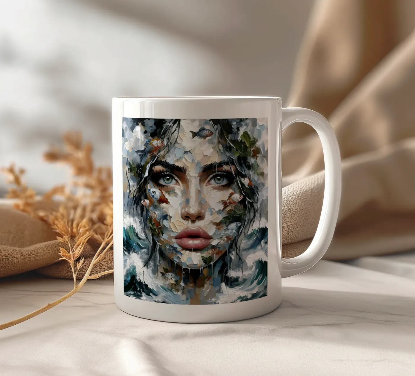 Fish Tale ceramic mug by ARTOMATIC