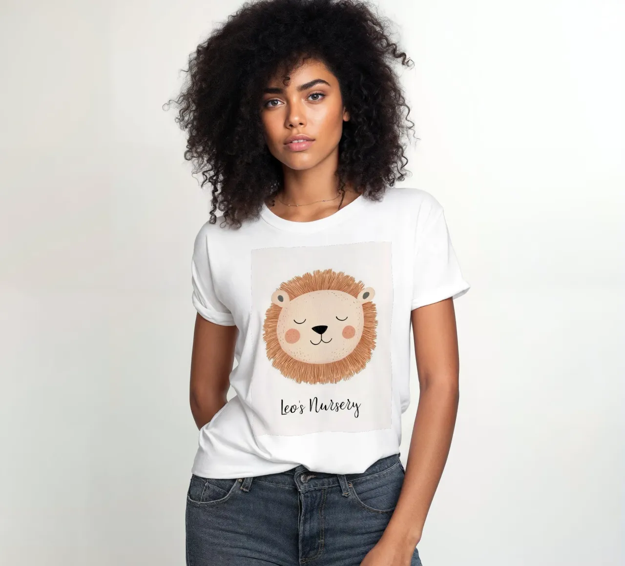 Custom Nursery Print, Personalized Nursery Art Add Your Name women's fitted t-shirt by Little Lola