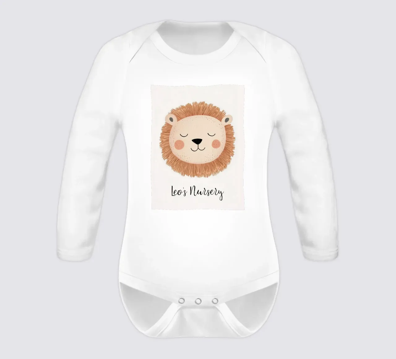 Custom Nursery Print, Personalized Nursery Art Add Your Name long-sleeve baby romper by Little Lola