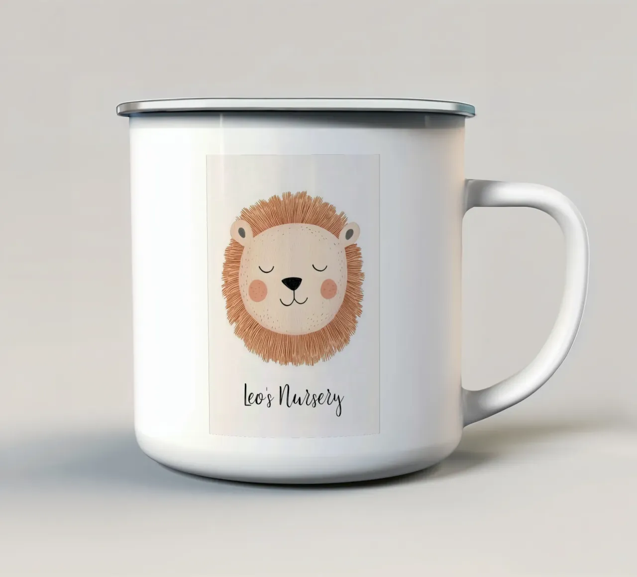 Custom Nursery Print, Personalized Nursery Art Add Your Name enamel mug by Little Lola